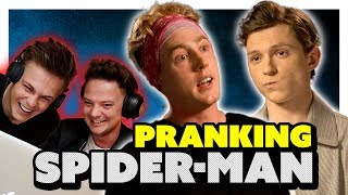 TOM HOLLAND INTERVIEW PRANK EARPIECE [upl. by Evander177]