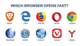 Which browser opens fast BraveEdgeFirefoxOperaChromePalemoonSafariSlimjetVivaldiYandex [upl. by Munsey]