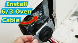 How to Install 63 Oven Power Cable 4Wire Outlet Electrical Panel Tips [upl. by Horan]