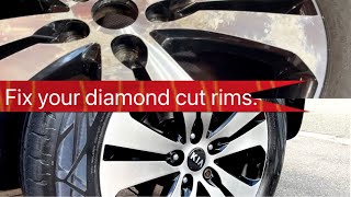 DIY refurb on a diamond cut alloy wheel [upl. by Hertzfeld]