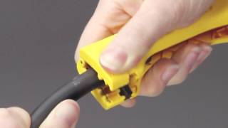 Jokari Flat and Round Cable Stripper Tool Demo [upl. by Yeslek222]