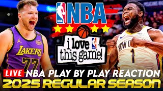 🔴LAKERS vs PELICANS │ 2025 NBA Basketball Game PlayByPlay Reaction amp Scoreboard [upl. by Hamlin]