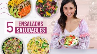 5 Ensaladas Saludables Fáciles y Económicas🥗 Yovana [upl. by Bart]