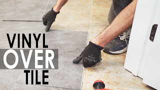 How to Install Vinyl or Laminate Flooring Over Existing Ceramic Tile [upl. by Irroc]