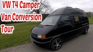 VW T4 Camper Van Conversion Tour  High Top LWB Off Grid Campervan [upl. by Assin156]