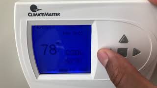 ClimateMaster Thermostat  How To Operate [upl. by Dualc]