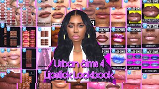 Sims 4 Urban CAS  Sim Download  Karah Reno🤍  Lipstick Lookbook  CC Links [upl. by Asnerek]