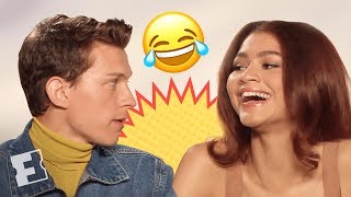 Tom Holland amp Zendayas Date Scenes Were Difficult to Shoot  SpiderMan Far From Home Interview [upl. by Avraham139]