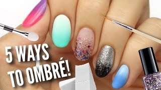 5 Ways To Get Ombre  Gradient Nails [upl. by Anigger]