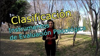 Clasificación Instrumentos Evaluación Psicológica  UNED Psicología [upl. by Elatan542]