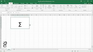 How to type summation symbol Sigma sign Σ in Excel [upl. by Elocan]