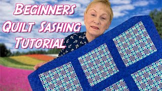 Basic Quilt Sashing Tutorial  The Sewing Room Channel [upl. by Lebasy814]