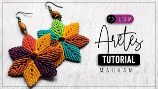 Aros Otoño » 🍂 tutorial  como hacer aros de hilo  diy ● Earrings 173 [upl. by Camfort]