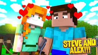 Minecraft MOVIE THE LIFE OF ALEX amp STEVE  HOW ALEX MET STEVE [upl. by Veta79]