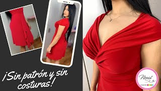 56 HERMOSO VESTIDO SIN COSTURAS MÁS FÁCIL DE LO QUE IMAGINAS 🤩 [upl. by Sama430]