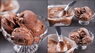 NO CREAM NO CONDENSED MILK CHOCOLATE ICE CREAM RECIPE  SOFT amp DELICIOUS CHOCOLATE ICE CREAM RECIPE [upl. by Nahtad]