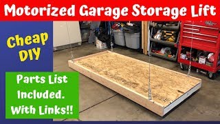 Motorized Garage Storage Lift Build [upl. by Ttej]