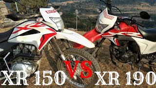 XR 150 VS XR 190  Comparison [upl. by Sansone792]