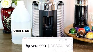 How To Descale Nespresso Machine  Nespresso Descaling Step By Step  Vertuo Line [upl. by Asiruam]