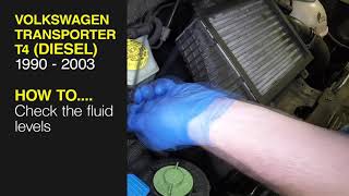 Volkswagen Transporter T4 1990  2003  Fluid level checks [upl. by Farrand]