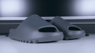 UNBOXING YEEZY SLIDE ONYX REVIEW  ONFEET [upl. by Nikral]