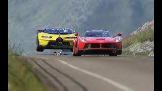 Bugatti Vision GT vs Super Cars at Highlands [upl. by Annaihs]