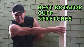 4 Best Rotator Cuff Stretches [upl. by Eylsel]