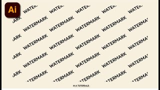 How to create Watermark in Adobe Illustrator [upl. by Ayanet]