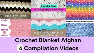 Crochet Blankets and Afghans Tutorials  StepbyStep Guide [upl. by Inacana]