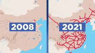 The Unstoppable Growth of Chinas HighSpeed Rail Network [upl. by Oneill]