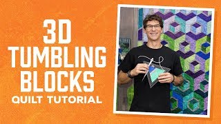 Make a 3D Tumbling Blocks Quilt with Rob [upl. by Paske]