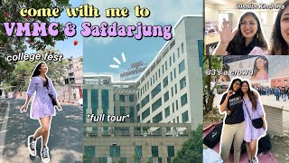 VMMC amp Safdarjung VLOG exploring med collegeTOUR FEST GRWM✨ [upl. by Gemini]