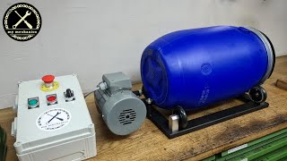 Building a Huge Rotary Tumbler from Scratch  Homemade Rotary Tumbler [upl. by Enamrahs480]