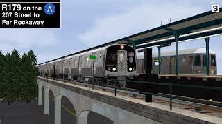 OpenBVE HD R179 A Train from 207th Street to Far Rockaway [upl. by Newkirk]