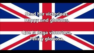 Himno nacional Reino Unido  National anthem of UK EN ES Letra [upl. by Hillyer]