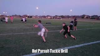 Hot Pursuit Tackling Drill  Youth Football Drills  Coach Parker  Tackle Drills [upl. by Notnad812]