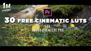 30 FREE Cinematic Luts  Color Grading  How to apply Luts in Adobe Premiere Pro [upl. by Assenov661]