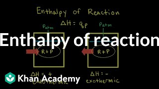 Enthalpy of reaction  Thermodynamics  AP Chemistry  Khan Academy [upl. by Ardnaxila]