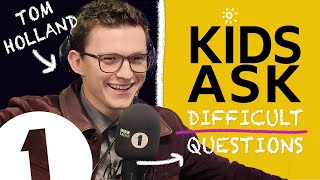 quotMarvel dont know that yetquot Kids Ask Tom Holland Difficult Questions [upl. by Ahseile]