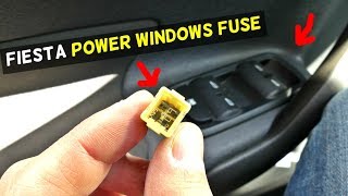 FORD FIESTA POWER WINDOWS FUSE LOCATION MK7 ST [upl. by Pish]