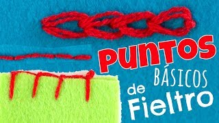 CÓMO COSER FIELTRO  Puntadas básicas para trabajar el fieltro [upl. by Leahplar]