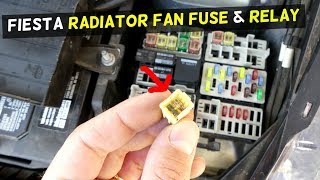 FORD FIESTA RADIATOR FAN FUSE AND RELAY LOCATION MK7 ST [upl. by Devona]