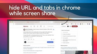 How to hide URL amp tabs in chrome [upl. by Launamme]