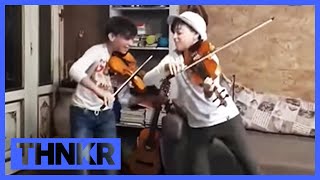 Viva La Vida Coldplay Cover by Child Violinists Mirko e Valerio  Violinisti Little Band [upl. by Mikiso]