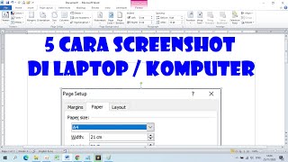 5 Cara Screenshot di Laptop atau Komputer [upl. by Urita413]