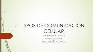 Tipos de comunicación celular [upl. by Largent318]