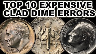 Top 10 Expensive Roosevelt Dime Errors YOU Should Look For In Pocket Change [upl. by Khichabia815]