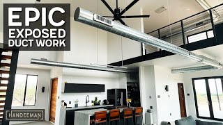 INCREDIBLE Exposed Duct Work Installation amp Finishing [upl. by Bren]