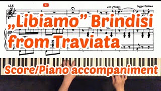 quotLibiamo elieti caliciquot Brindisi  Traviata  Karaoke  Piano Accompaniment  Verdi  Choice Piano [upl. by Neiv581]