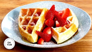 Professional Baker Teaches You How To Make WAFFLES [upl. by Aenat]